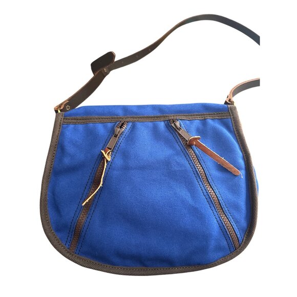 Duluth Pack Royal Blue Canvas Crossbody Bag With Leather Strap & Accents - Picture 5 of 8
